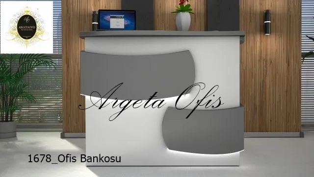 1678 Sekreter Bankosu - Alüminyum Detaylı Fonksiyonel 1678 Sekreter Bankosu